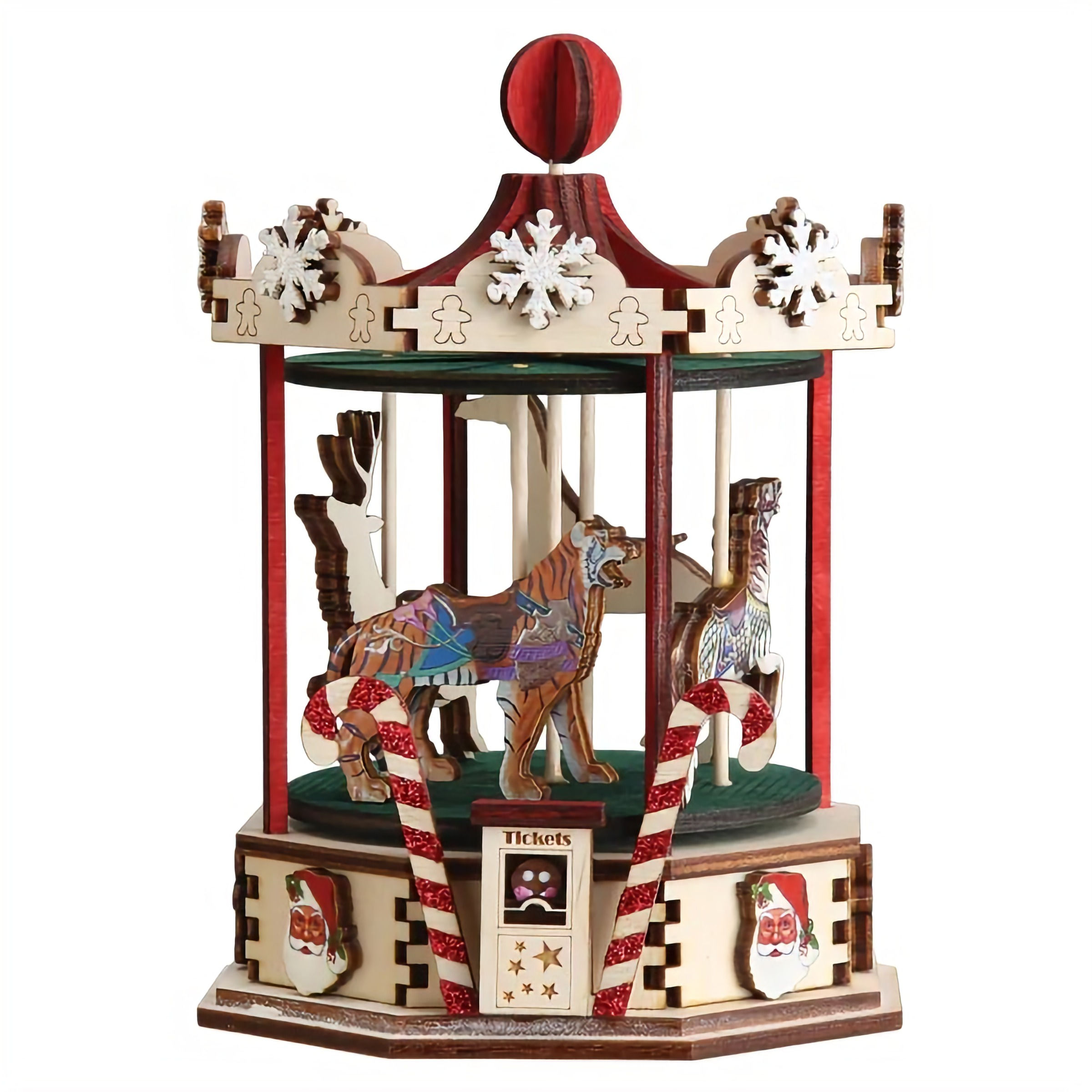 Christmas Carousel Ornament Made Of Wood