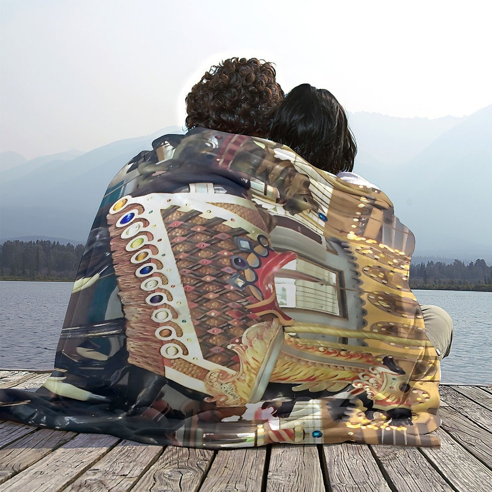 Thumbnail: Riverside Park Illions Carousel Single-Side Printing Flannel Blanket