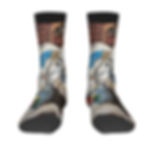 Bushnell Park Carousel Horse Contrast Color Socks For the USA