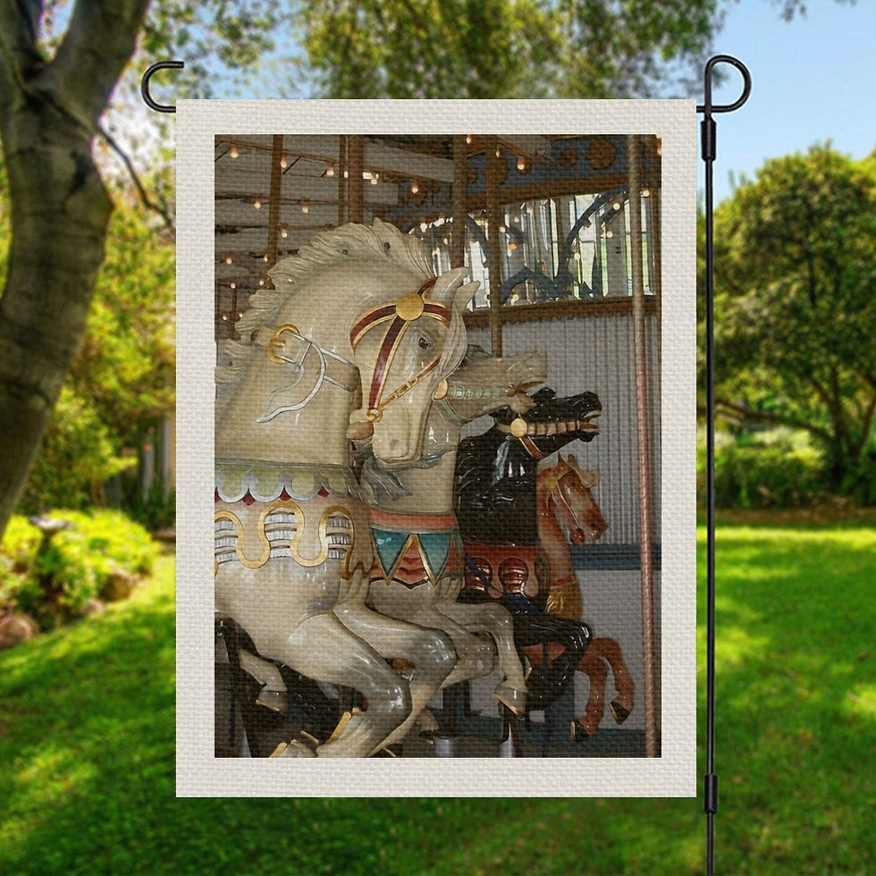 Thumbnail: Two Sided Lighthouse Point Park Carousel Garden Flag