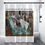 Thumbnail: LIGHTHOUE POINT PARK CAROUSEL Shower curtain 90 gsm