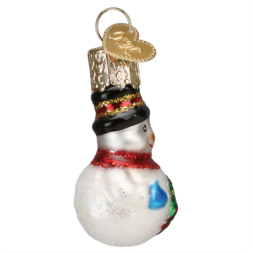 Thumbnail: Old World Christmas Mini Snowman Glass Ornament