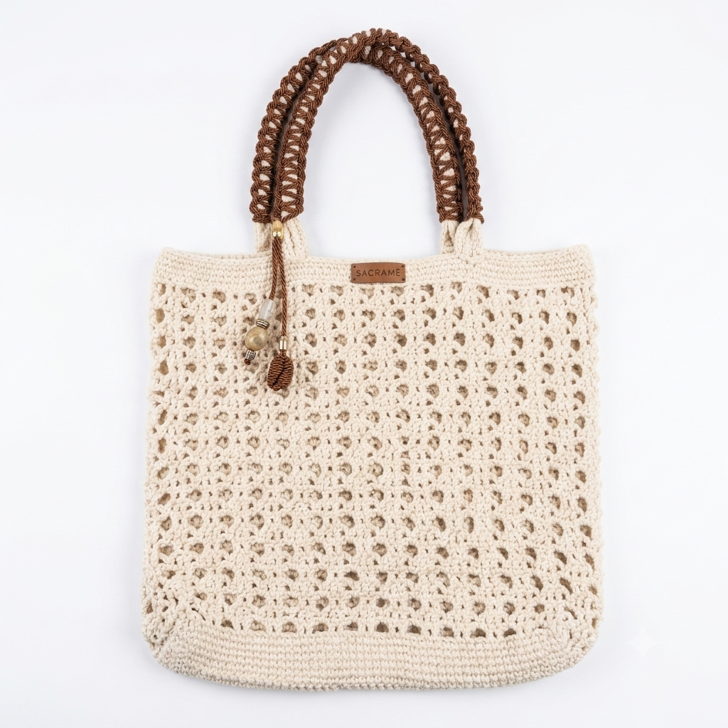 Bolsa saco em crochê