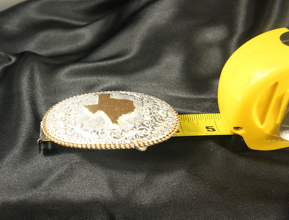 Thumbnail: Sold Vintage Crumrine Silver-Plated Texas Belt buckle Set-c. 1970-1980