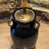 Thumbnail: Antique French Glazed Porcelain Black Table Lamp 