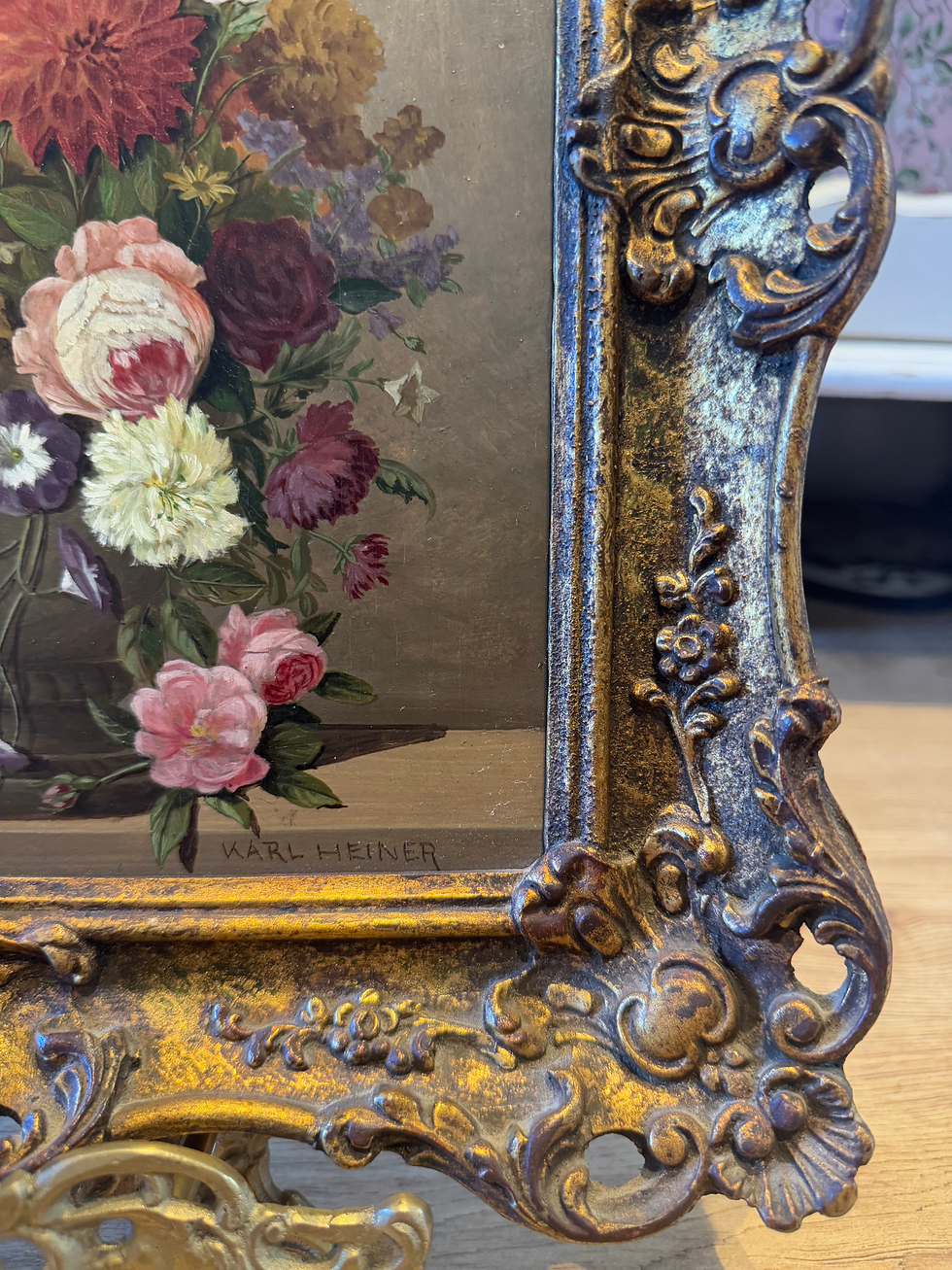 Thumbnail: Pair of 20th Century Oil Paintings ‘Floral Still Life’ by Karl Heiner 