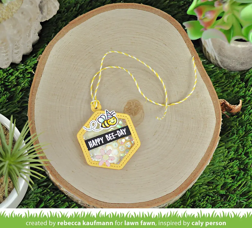 Miniatura: Honeycomb shaker gift tag