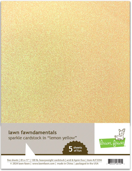 Sparkle Cardstock Lemon yellow