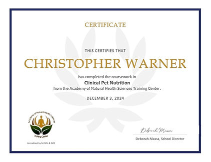 Clinical Pet Nutritionist Certification
