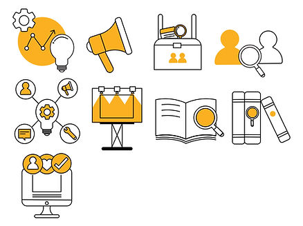 Orange Campaign Icons.