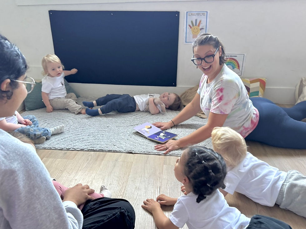 Apple seed yoga with the Toddler Program at PetiteCare