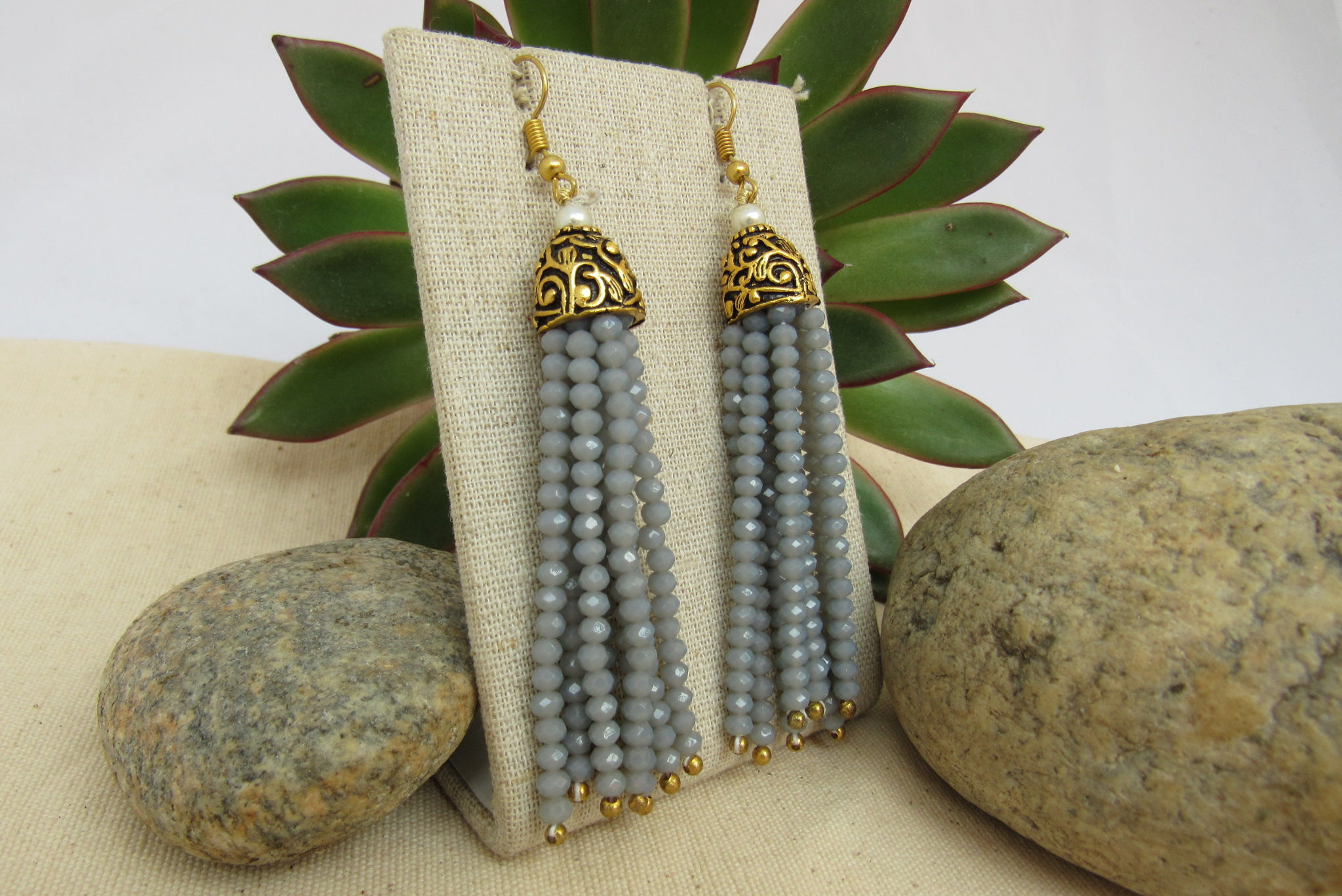 Beaded Tassle Earings