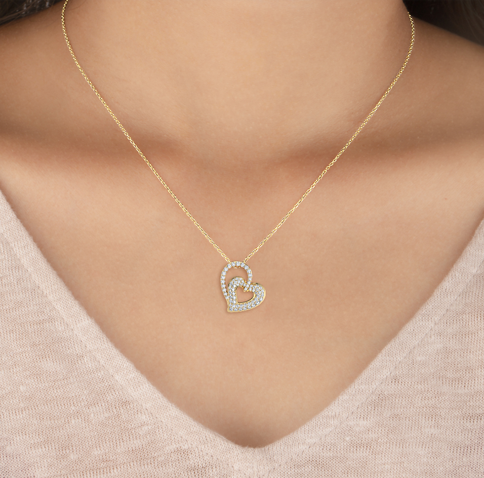 Thumbnail: girl wearing heart necklace