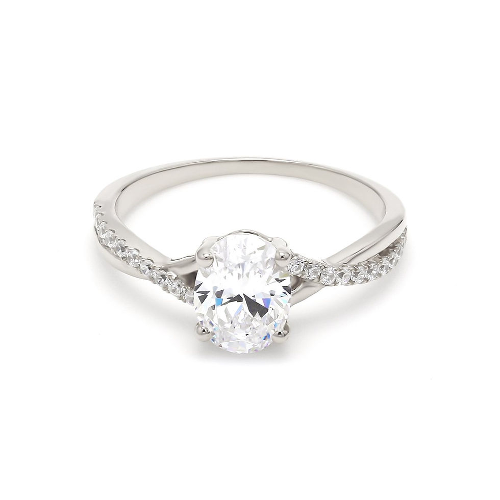 1ct Oval Semi - Mount Twist