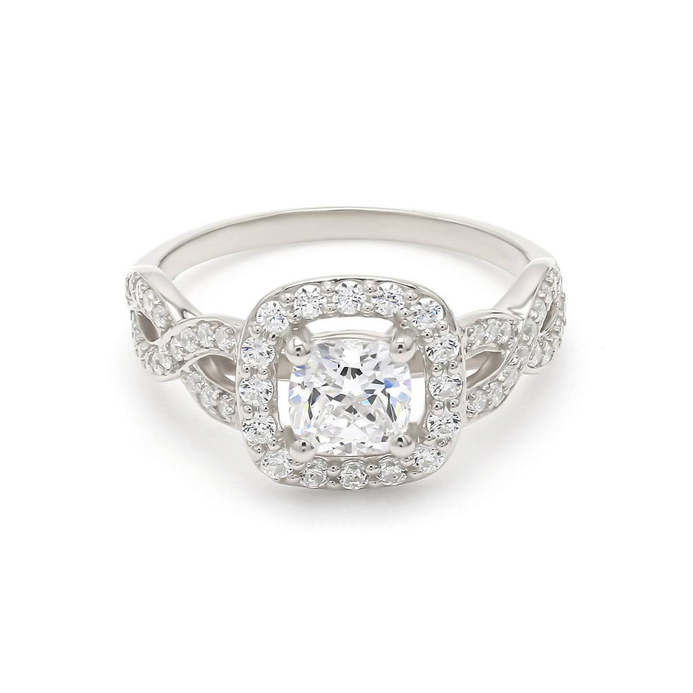1/2ct Cushion Halo Twist
