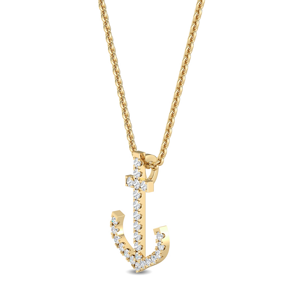 Thumbnail: diamond anchor necklace