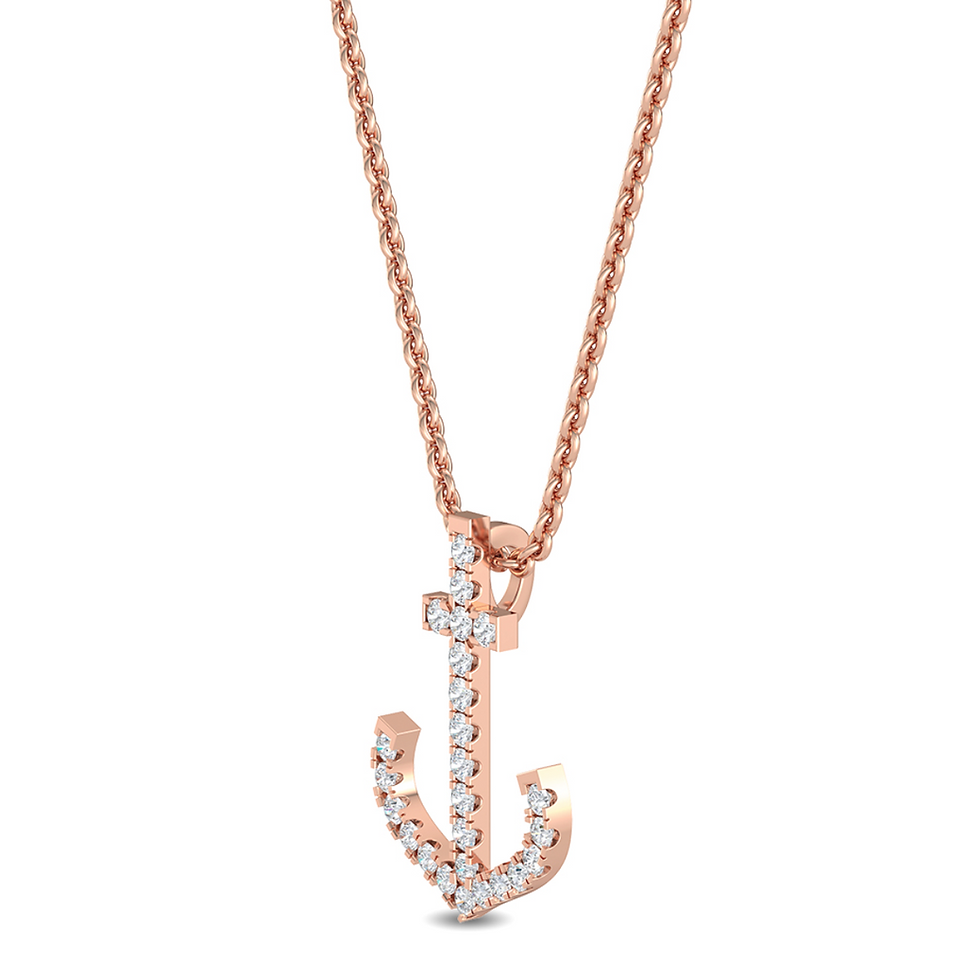 Thumbnail: diamond anchor necklace