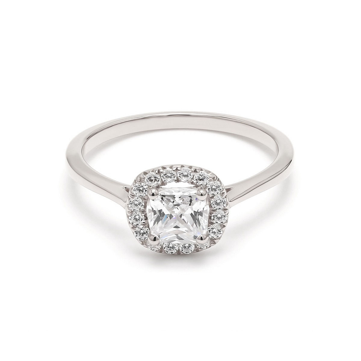1/2ct Cushion Halo