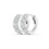 Thumbnail: white gold diamond hoop earrings