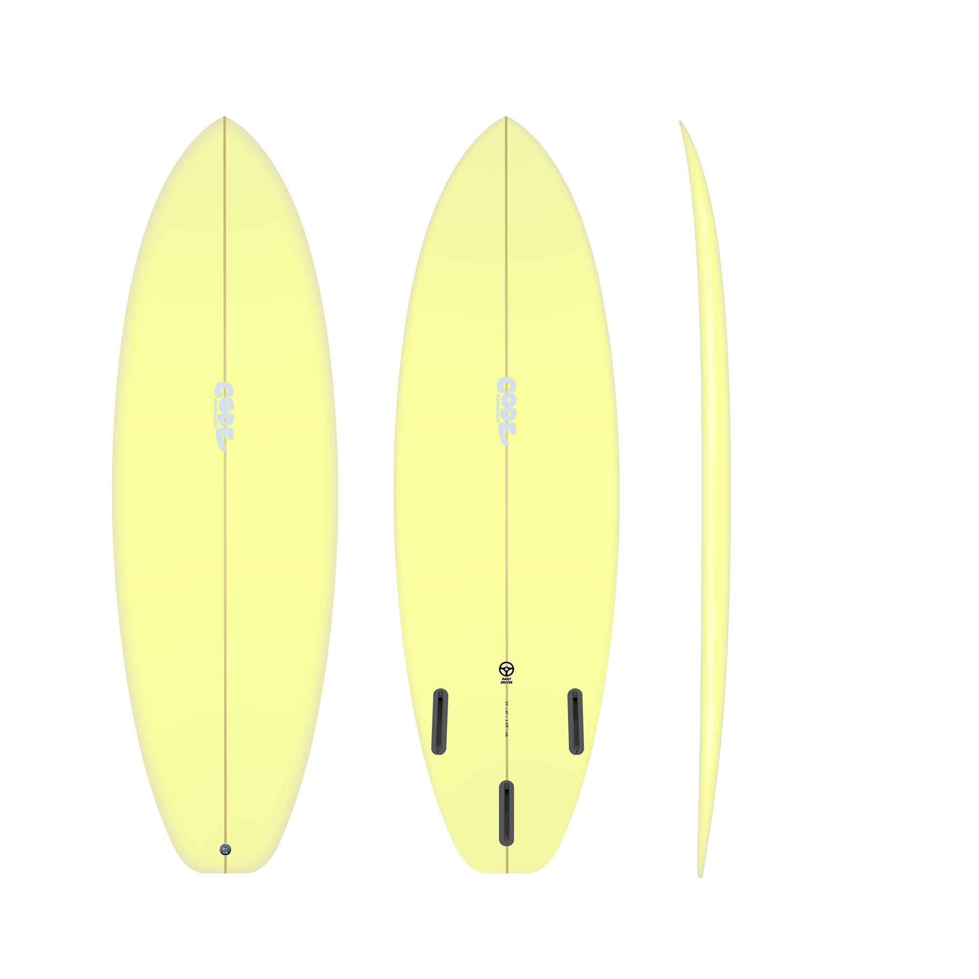 Code Surfboards Daily Driver 6'4" Lemon Yellow