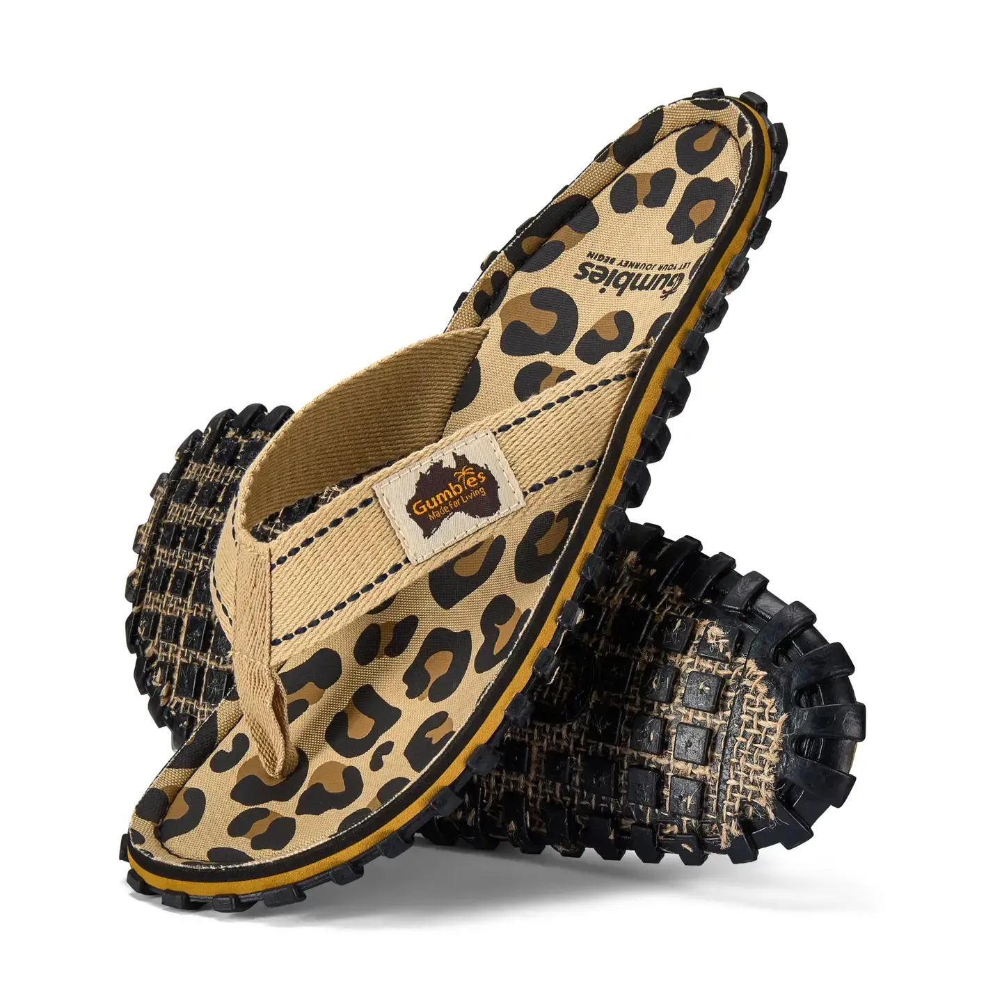 Gumbies Islander Leopard Print Flip Flops