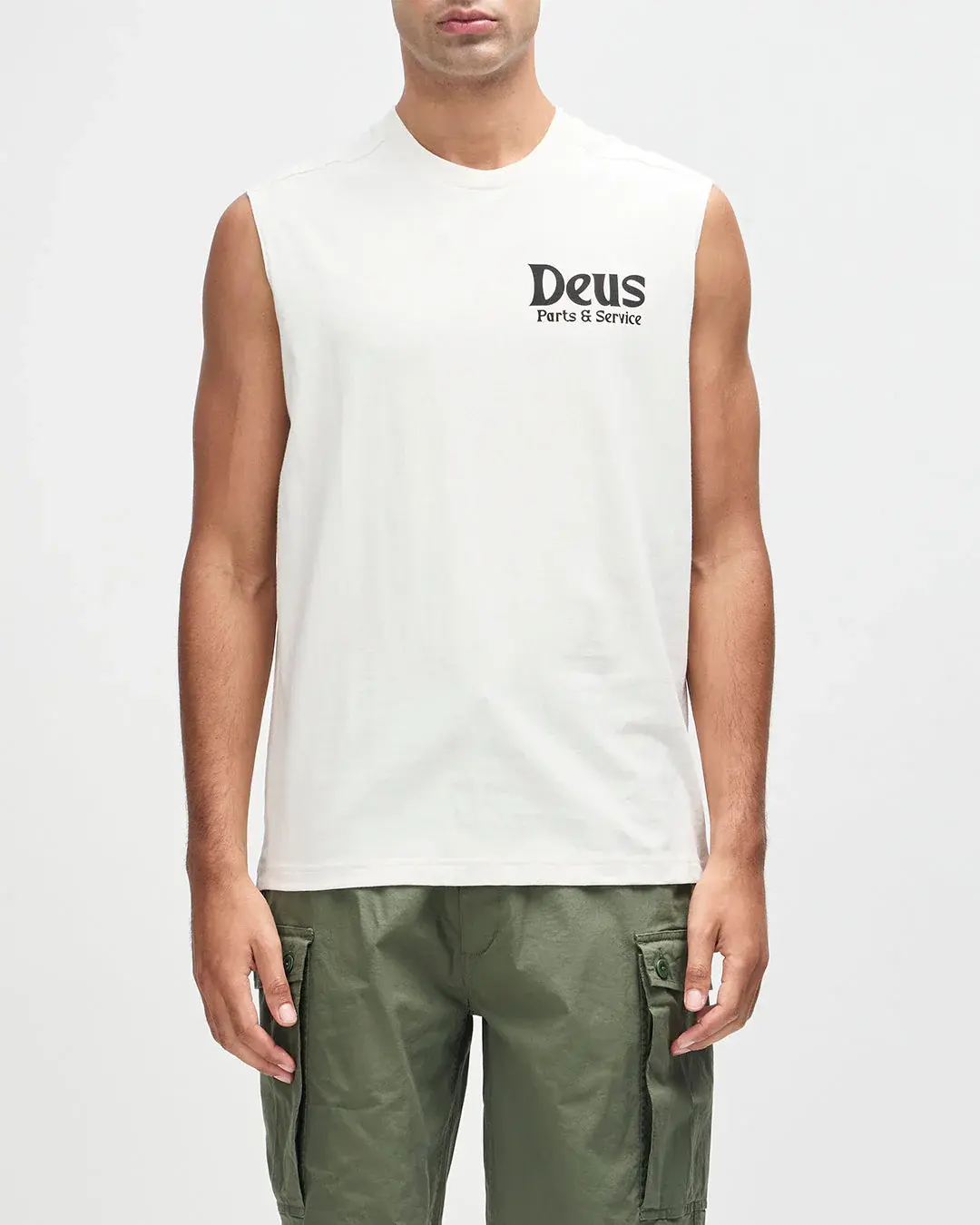 Deus Ex Machina Knucklebones Muscle Tee In Dirty White