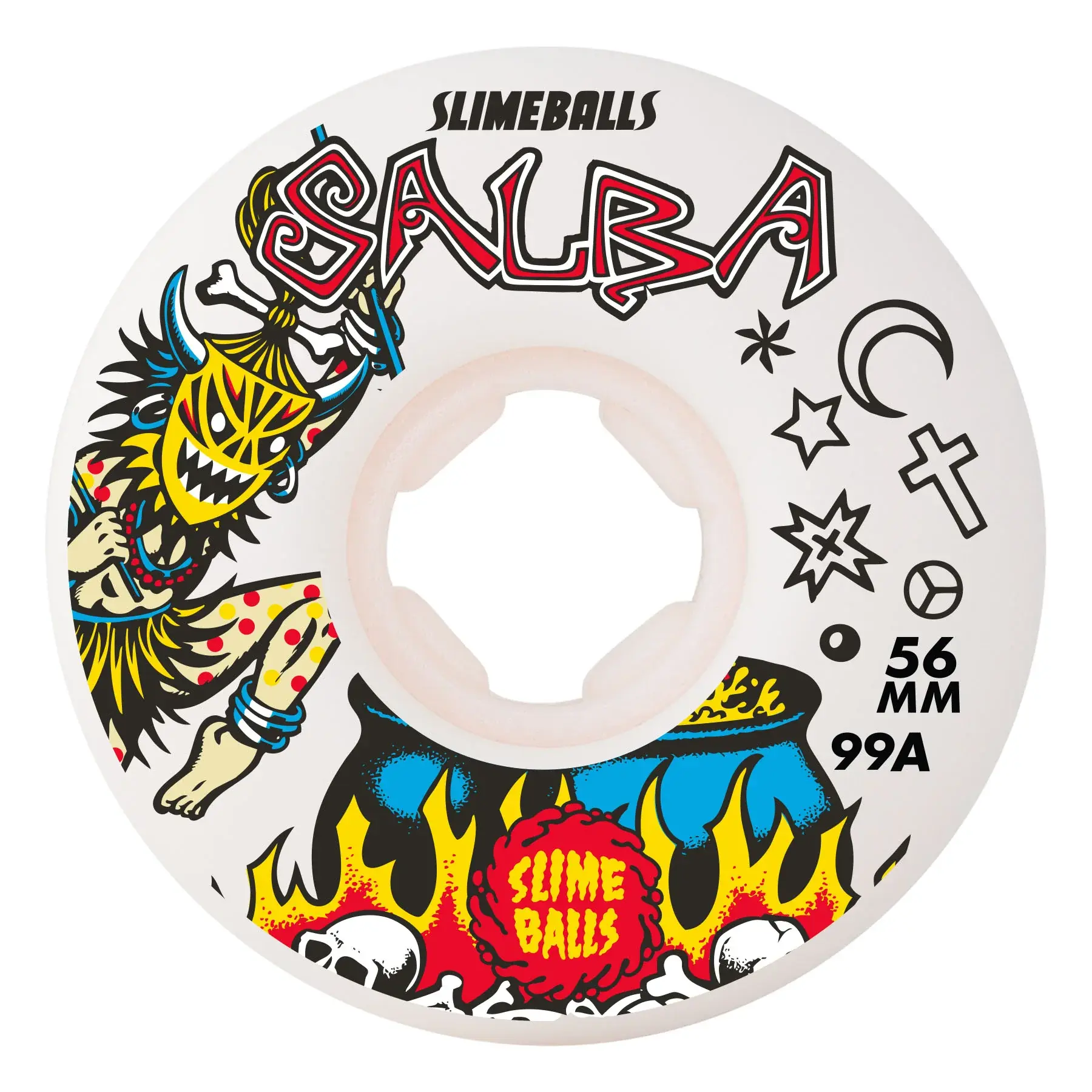Slime Balls Salba Witch Doctor White Chubbies 56mm, 99a Wheels