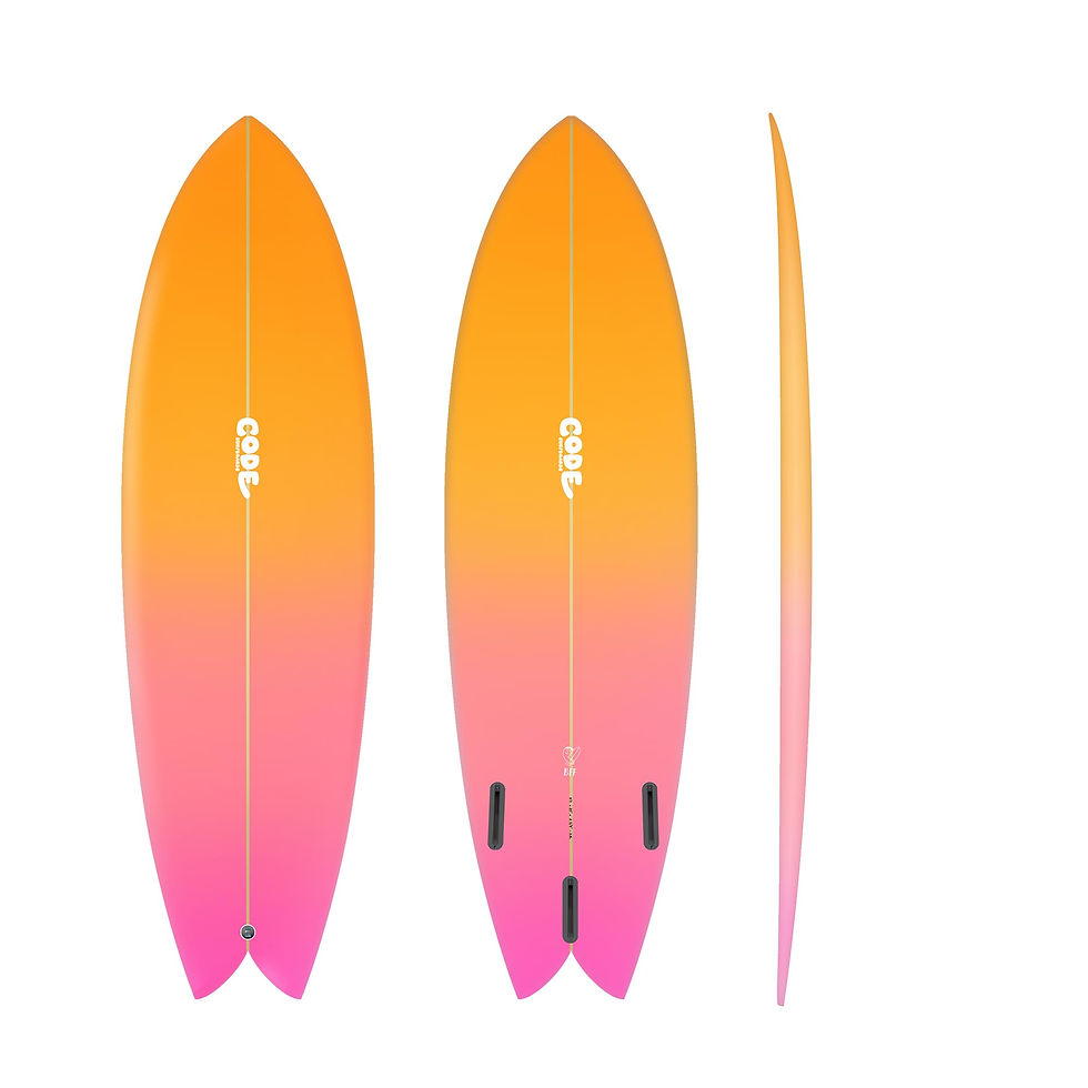 Thumbnail: Code Surfboards 6'6" Best Friend Forever Sunrise Fade