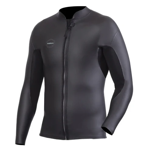 VISSLA - NORTH SEAS Smooth Front Zip Jacket - 2MM - Black | The