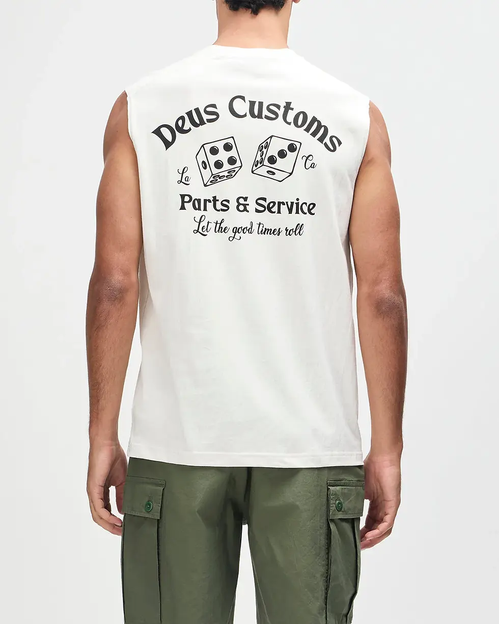 Thumbnail: Deus Ex Machina Knucklebones Muscle Tee In Dirty White