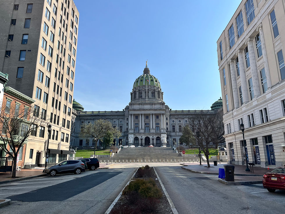 Dominating downtown Harrisburg.