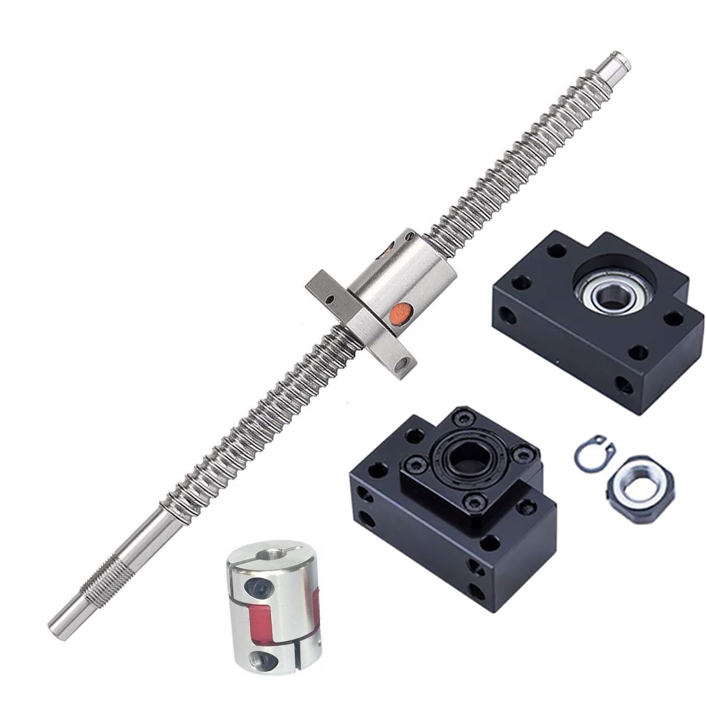 12mm Ballscrew SFU1204 Ball Lead Screw + BK/BF10 Bearing End Supports+ Coupler