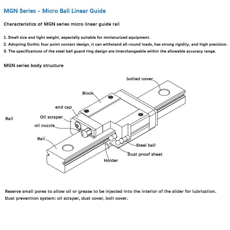 Thumbnail: HB-MGN9-H Micro Slide Blocks (Black/White)