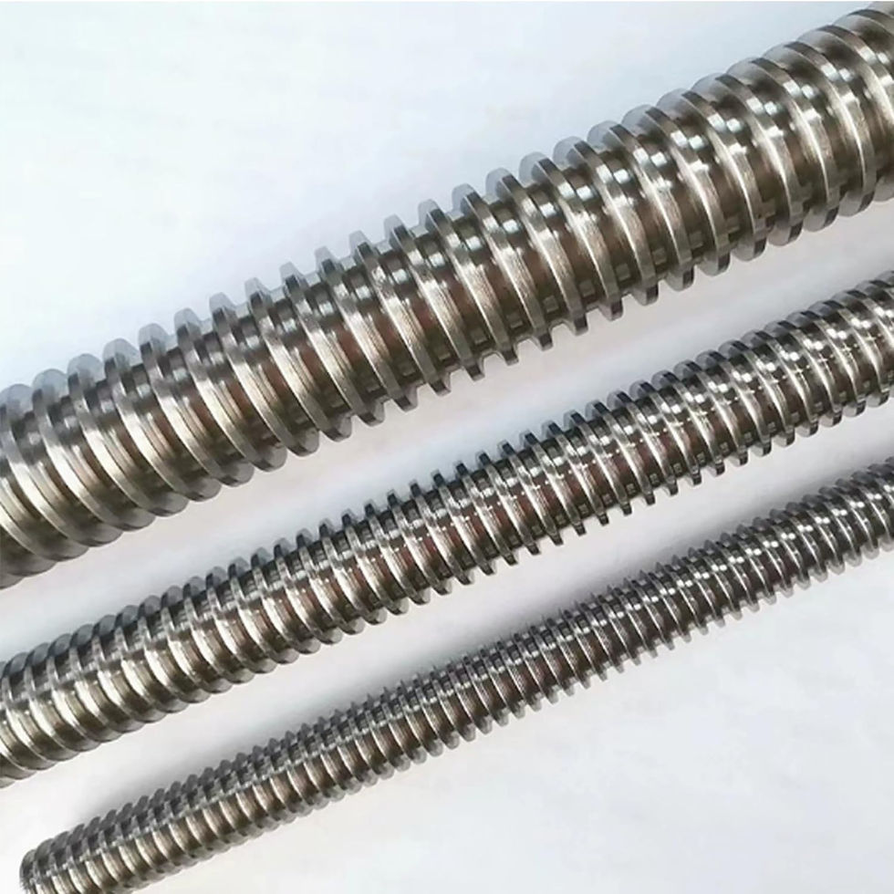 Thumbnail: T12P2L10 Stainless Steel Trapezoidal Lead Screw 12mm P2 L10 + 1 Brass Nut CNC/3D - Photo 6