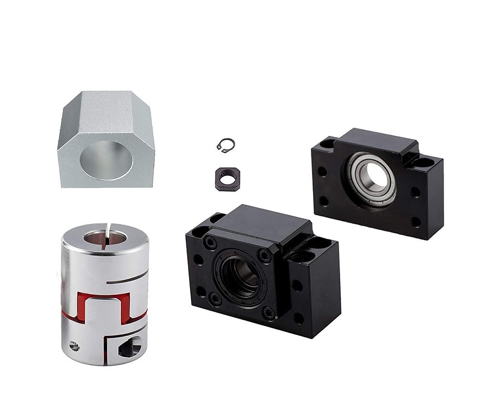 Thumbnail: SFU2010 Ball Screw C5 Kit + Nut + BK/BF15 End Support, 200-1500mm