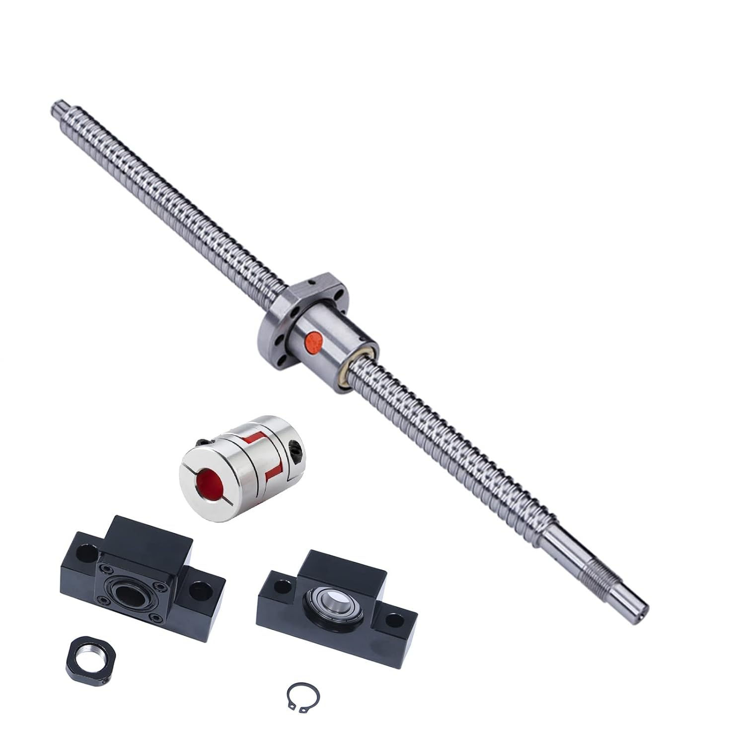 SFU1610-EKEF Ball Screw 16mm Ballscrew+Nut + End Support + Coupler (200-1500mm) - Photo 1