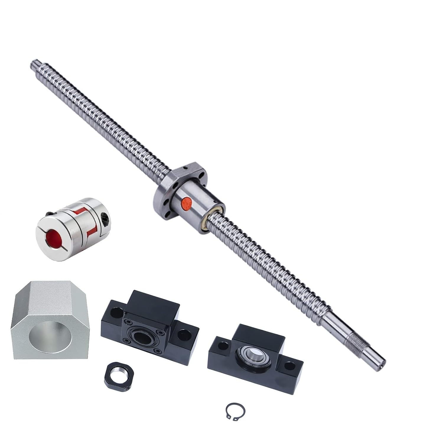SFU1610-EKEF Ball Screw 16mm Ballscrew+Nut + End Support + Coupler + Housing - Photo 1