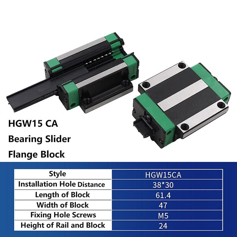 Thumbnail: HGW35CA Linear Guide 35mm Rail + 2 Slide Blocks (1520-2950mm)