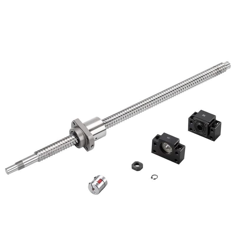 SFE2020 Ball Screw 20mm Ballscrew+Nut + BK/BF15 End Sup...+ Coupler (200-1500mm)