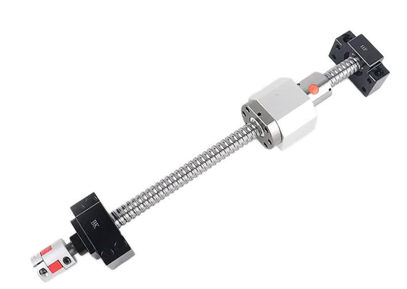 DFU2005 Ball Screw、Nut、BK/BF15 End Support, 200-1500mm Tail End Machining