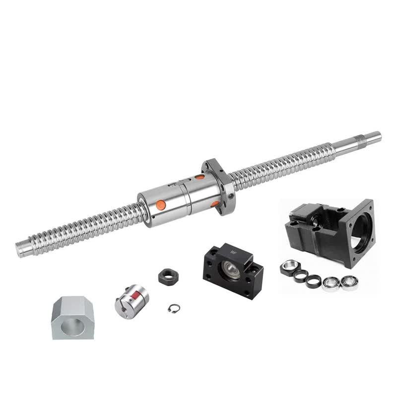 DFU2505 BallScrew 25mm Ballscrew+Nut + BK/BF20 End Supp... 130mm Mt (200-1500mm)