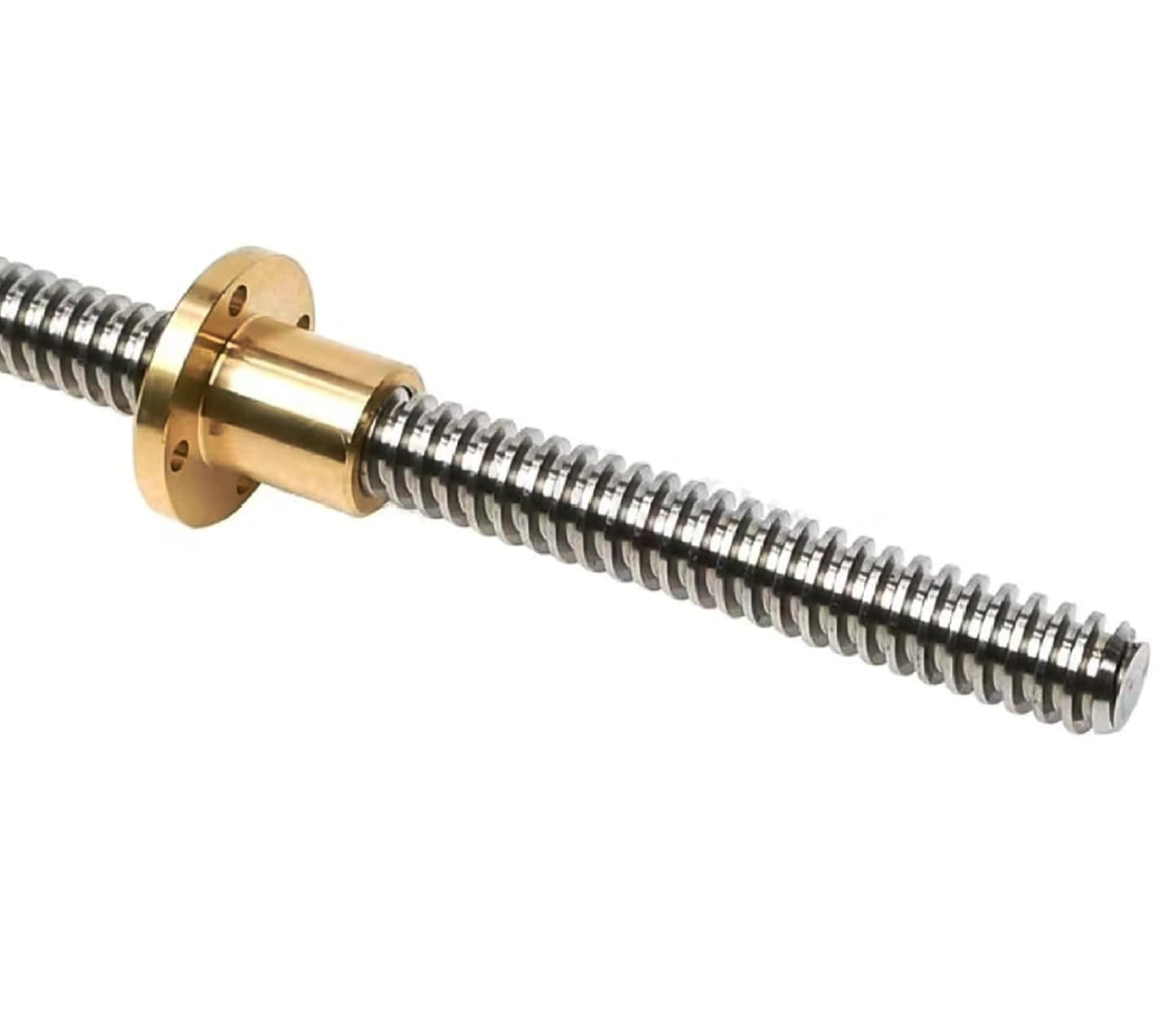 T6P1L2 Stainless Steel Trapezoidal Lead Screw 6mm P1 L2 + 1 Brass Nut CNC/3DP