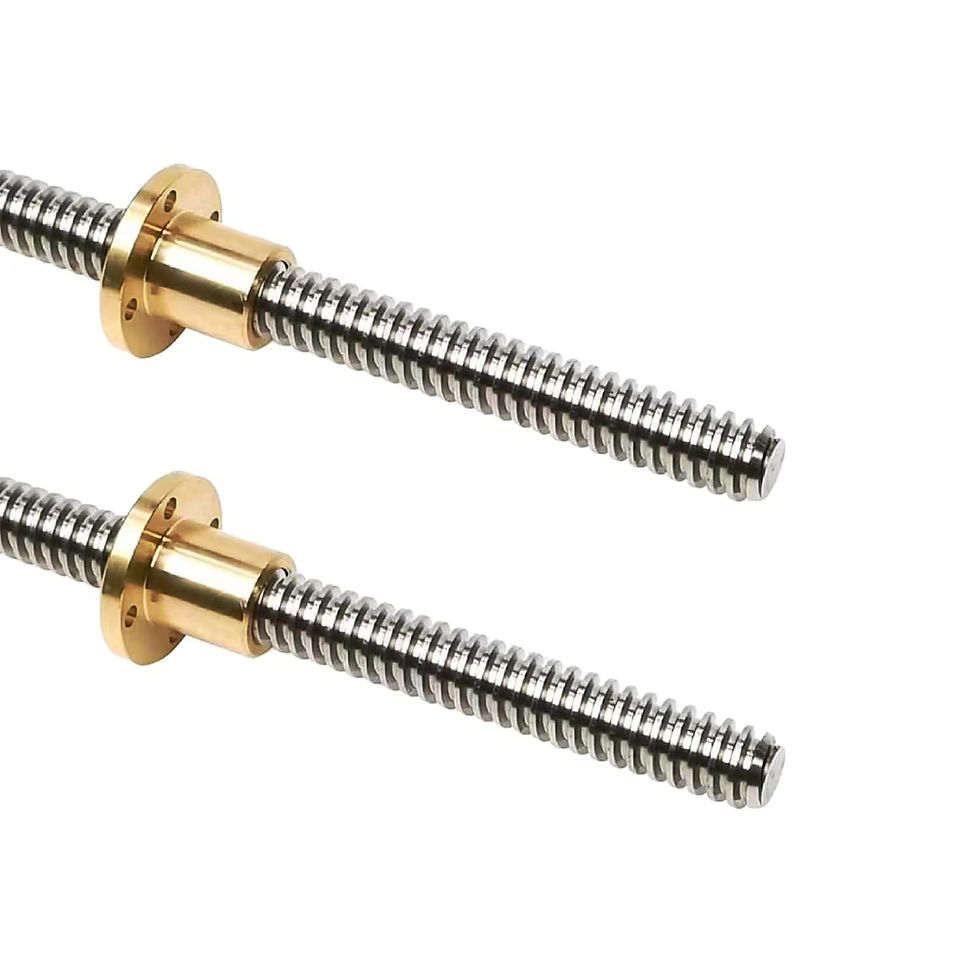 T8P3L3 Stainless Steel Trapezoidal Lead Screw 8mm P3 L3 + 1 Brass Nut CNC/3DP - Photo 1