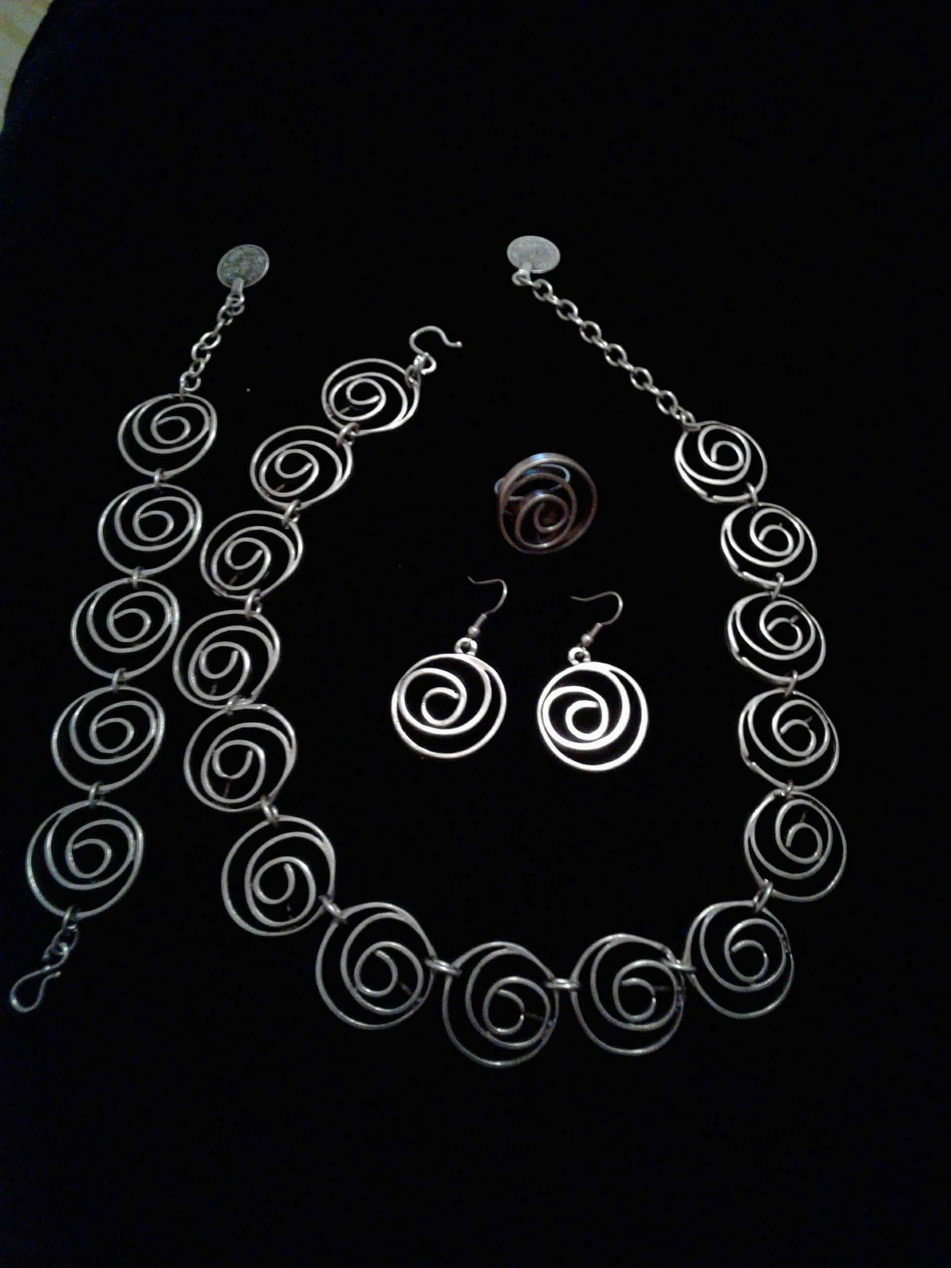 Turkish Silver Plated 4 Piece Jewelry Set  