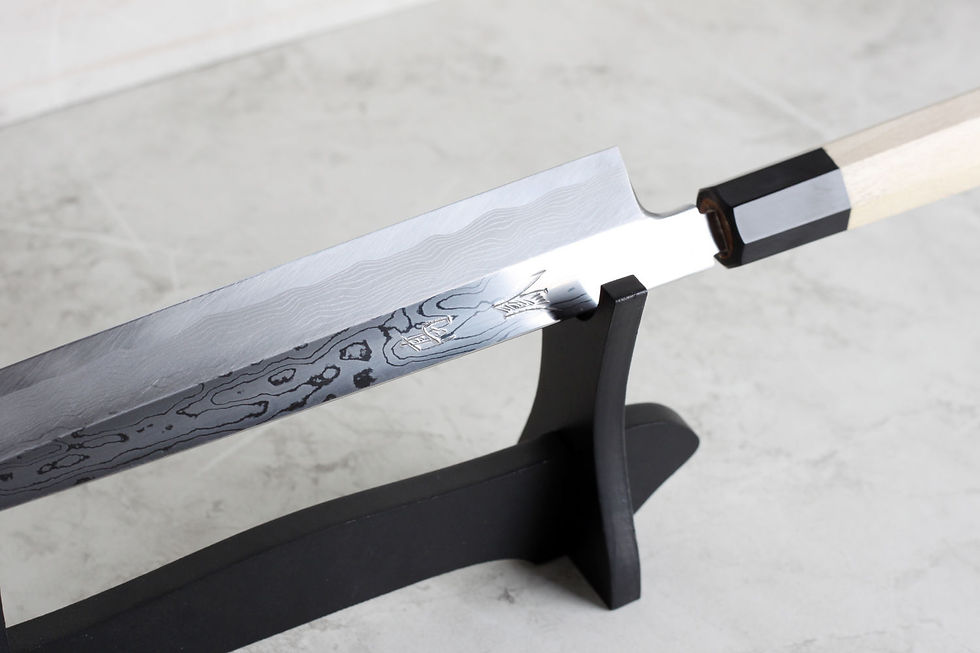 Thumbnail: Koho Blue #1 Steel Suminagashi Yanagiba 300mm