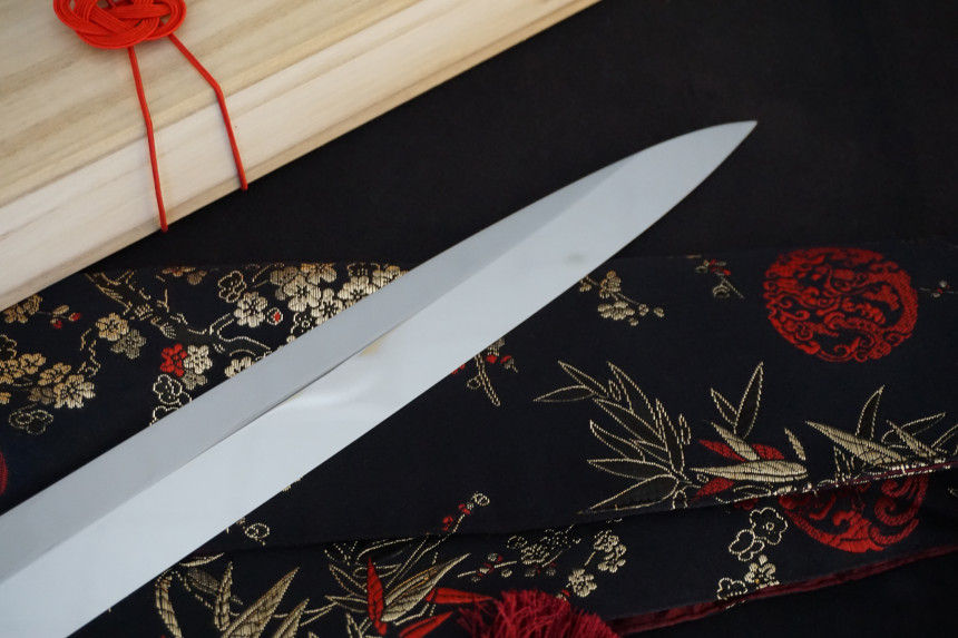 Thumbnail: Yasuaki Taira White #1 Steel Mizu Honyaki Yanagiba 330mm