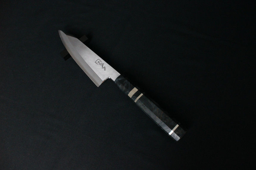 Thumbnail: Shiroyama Ginsan Steel Kiritsuke Deba 150mm Left-Handed