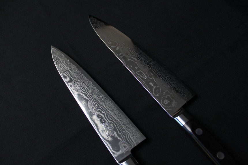 Thumbnail: Ryusen Bonten Unryu VG10 Nickel 63-Layer Damascus Gyuto 240mm
