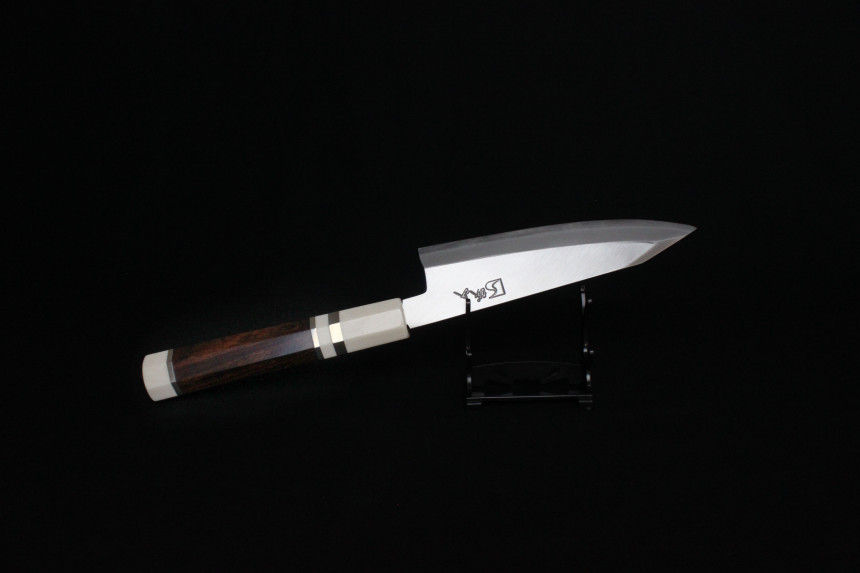 Thumbnail: Shiroyama Ginsan Steel Kiritsuke Deba 150mm Left-Handed