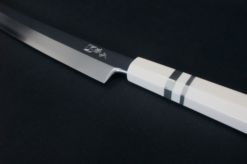 Thumbnail: Shiroyama Ginsan Kenkata Sakimaru Takohiki 270/300/330mm Left-Handed